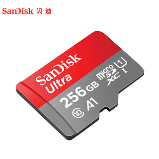 SanDisk 256GB TF（MicroSD）内存卡  TF卡-高速红灰