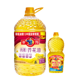 百亿补贴：多力 尚选低芥酸菜籽油芥花油5.7L+黄三葵238ml