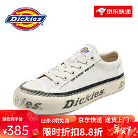 Dickies 帆布鞋男款2024新款冬季秋冬低帮小白鞋男鞋男士休闲鞋子 米色 35