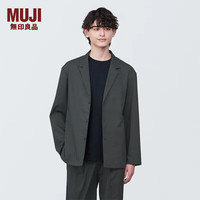 無印良品 MUJI 男式 夹克 长袖 男士外套男款春秋 AC1W3A4S 深灰色 L
