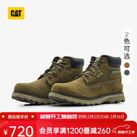 卡特彼勒CAT卡特工装靴马丁靴男靴城市机能牛皮防泼水靴Founder商场同 深灰 39
