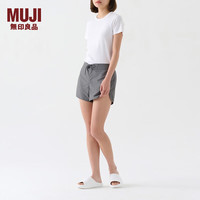 無印良品 MUJI（無印良品 ）女式 短裤 裤子 休闲裤 夏天BE05CC3S 灰色 S(155/62A)
