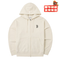 美职棒（MLB） 男女小logo拉链经典刺绣连帽外套24秋季 3ATRB0144 波士顿队/深奶油色 S 165/88A