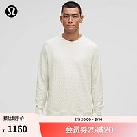 lululemon丨Engineered Warmth 男士圆领绞花针织运动衫 LM3FERS 骨白/白 S