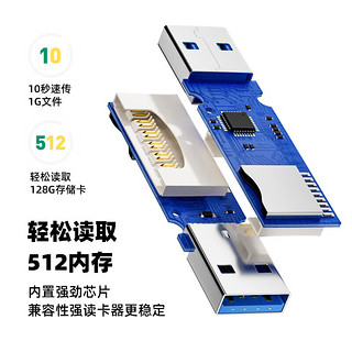 usb3.0读卡器高速多合一sd/tf卡转换多功能u盘typec手机安卓otg通用单反相机内存笔记 黑色2.0【TF卡单读】