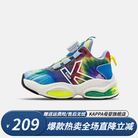 Kappa Kids卡帕童鞋儿童鞋男童运动鞋子春季旋钮扣炫酷潮流跑步鞋 彩虹色 32 适合脚长200mm 32码适合脚长200mm