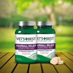 VET'S BEST 美国绿十字VET'S 猫草片猫咪毛球化毛膏60粒两瓶装