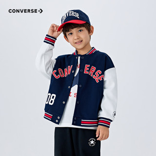 Converse匡威童装男童夹克2025春本命年红色拜年服中大童加厚保暖外套上衣 藏青蓝 110 【110/52(4)】