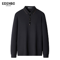 爱登堡 Edenbo 男士长袖T恤衫 商务休闲翻领