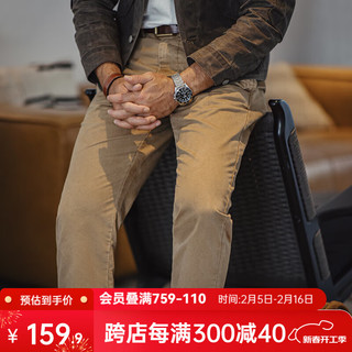 马登 MADEN工装 美式复古重磅休闲裤阿美咔叽斜纹长裤纯棉卡其直筒裤子男秋 卡其色 30