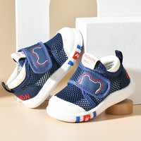 托姆贝克（ThomBaker）宝宝学步鞋男凉鞋网鞋0一1-2岁婴儿防滑软底婴幼儿童鞋女宝宝鞋子 藏青网鞋 19 (内长14cm) 适合脚长13.5CM 19码 (内长14cm / 适合脚长13.5)