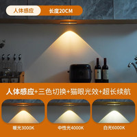 卡希妮 人体感应LED橱柜灯带小山丘充电式磁吸无线自粘客厅酒柜鞋柜灯条