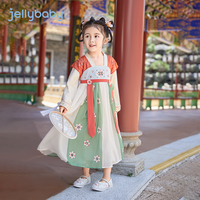 女童汉服裙子春秋宝宝唐装春季小童春装古风长袖儿童中国风连衣裙