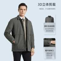 SHANSHAN杉杉中年男士夹克2024冬季商务爸爸短款棉服外套棉衣行政夹克