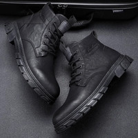 GIAUSA 男士高帮工装靴子 秋冬新款