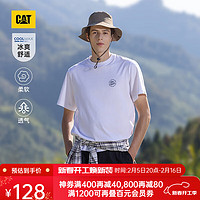 CAT 卡特24春夏男户外Coolmax科技山系印花短袖T恤 亮灰色 2XL