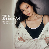 VICTORIA'S SECRET 维密双尺码果冻条小背心软支撑无痕无钢圈文胸胸罩内衣女 4XVO粉色豹纹-