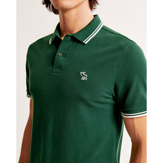 ABERCROMBIE & FITCH【Polo衫福利】男装24夏款通勤经典小麋鹿短袖Polo衫 深绿色(4158) 2XL (185/124A)