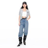 地素秋针织短袖开衫花纱时尚女小上衣