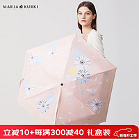 玛丽亚古琦 MARJA KURKI 玛丽亚·古琦（MARJA KURKI）太阳伞防紫外线 黑胶防晒遮阳伞 印花五折晴雨伞两用 粉色