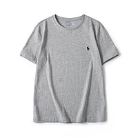 Polo Ralph Lauren美国拉夫劳伦男女同款短袖T恤夏季上衣 浅灰色 常规 L 175-185cm/75-80kg