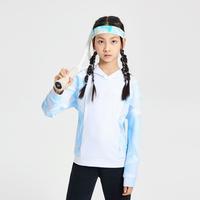 XTEP女童春秋季中大童时尚撞色拼接连帽卫衣百搭舒适轻盈特步童装