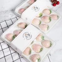 曲迪淡雪草莓白色恋人白草莓礼盒当季新鲜水果产地 1斤 30颗 1盒 淡雪草莓