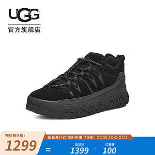 UGG 秋季男士舒适厚底低帮户外鞋明星同款1158252 BLK | 黑色 44