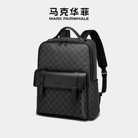 Mark Fairwhale/马克华菲经典印花商务双肩包男士休闲电脑背包潮