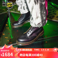 马丁（马汀博士 Dr.Martens）Vintage 1460英产春季经典舒适百搭黑色中帮马丁靴城市轻户外 黑色 38