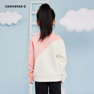 Converse 匡威儿童装 女童套头卫衣2022冬季新款时尚长袖撞色上衣休闲打底衫大童针织圆领秋装