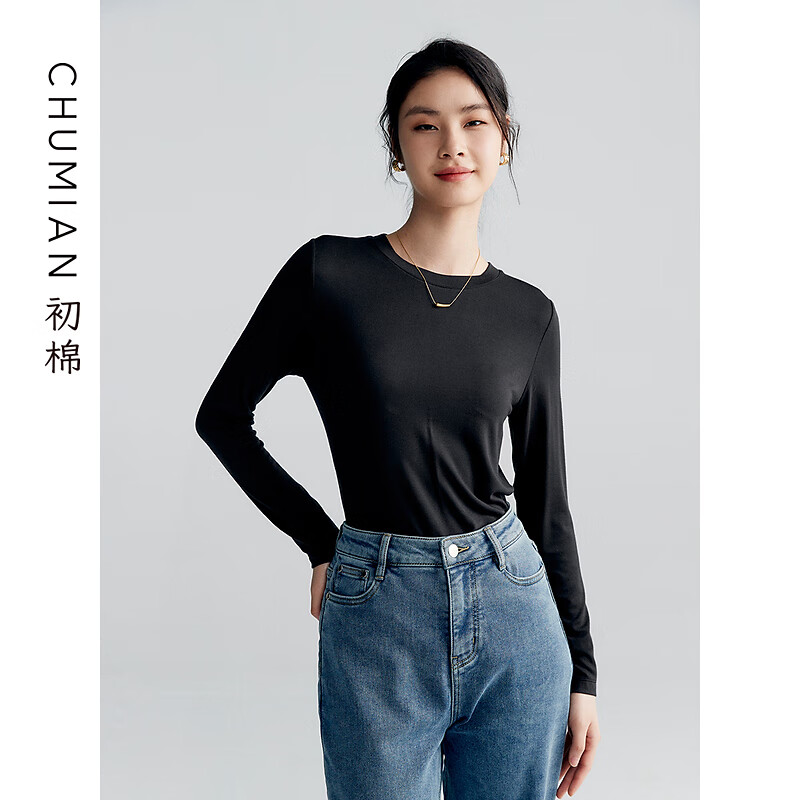 轻暖经典黑-圆领