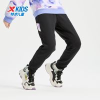 特步 女童摇粒绒长裤