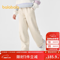 巴拉巴拉女童加绒裤子冬装长裤儿童直筒裤【商场同款】202424108019