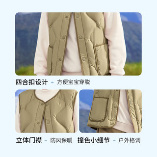 巴拉巴拉童装儿童羽绒马甲秋冬季男童背心女童中大童保暖轻薄208424101209 军绿40629 170