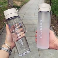 爱比酷 食品级简易水瓶耐高温水杯运动ins简约塑料大容量便捷杯
