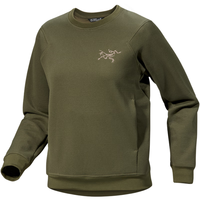 ARC'TERYX AESTAS CREW 保暖 女子 抓绒衫 TATSU/ESOTERIC/复古绿/极致棕