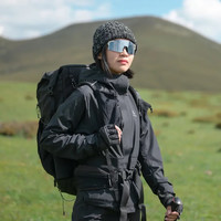 凯乐石（KAILAS）定日冲锋衣男春夏户外露营防水可拆帽防风登山外套 女款-薄雾蓝【高防水科技】 L