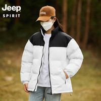 JEEP SPIRIT吉普 棉服男士冬季户外保暖立领棉衣简约厚款防风棉袄面包服