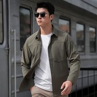 【龙牙】隐之秋枫户外休闲长袖衬衫男士春秋休闲衬衣上衣