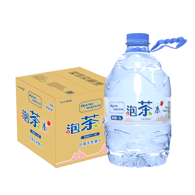 汉水硒谷RAREWATER 饮用天然泉水天然水（泡茶用）家庭用水泡茶水 整箱装 5L*4桶*1箱