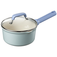 苏泊尔（SUPOR）奶锅不粘锅陶晶婴儿辅食锅不粘锅宝宝小奶锅暖奶汤锅陶瓷岩内壁 陶晶奶锅+蒸格- 18cm 【一级不粘+加高锅身】