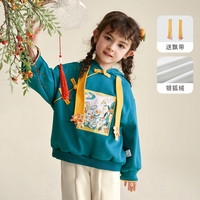 【国风新中式】秋冬装儿童加绒连帽卫衣女童绒衫拜年服