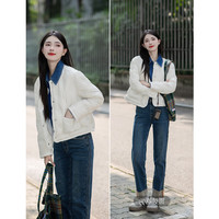 茵曼快热纱科技无胆黑金羽绒服冬女休空气感0压保暖外套