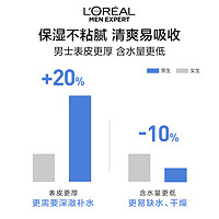 88VIP：L'OREAL PARIS 欧莱雅男士水能保湿滋润乳面霜持续保湿补水护肤乳霜男士专用正品