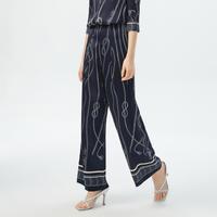 夏季西裤阔腿裤女宽松休闲通勤女朗姿集团旗下悦朗姿