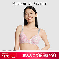 VICTORIA'S SECRET logo舒适字母肩带文胸女士内衣性感 5XHK粉色logo-无钢圈 11221457 70C (32C)