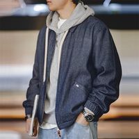 马登 MADEN工装 美式复古牛仔boxy教练夹克cityboy宽松翻领外套男春秋
