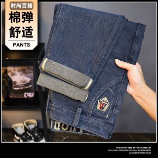 港皇阿玛 2025春季新款 高弹柔软舒适 牛仔裤812蓝色 28 （适合90-105斤）