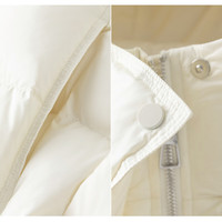 范思蓝恩23FS14128摩登都市连帽短款羽绒服女冬季面包服 淡雾紫 XL